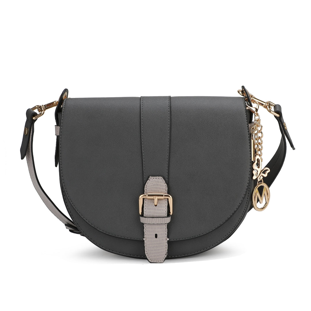 MKFCollection Ayla Crossbody Bag - Vegan Leather Designer Handbag Image 7