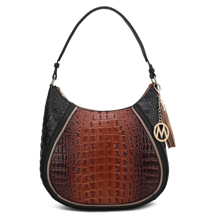 MKFCollection Nayra Hobo Bag - Vegan Leather Designer Handbag Image 3