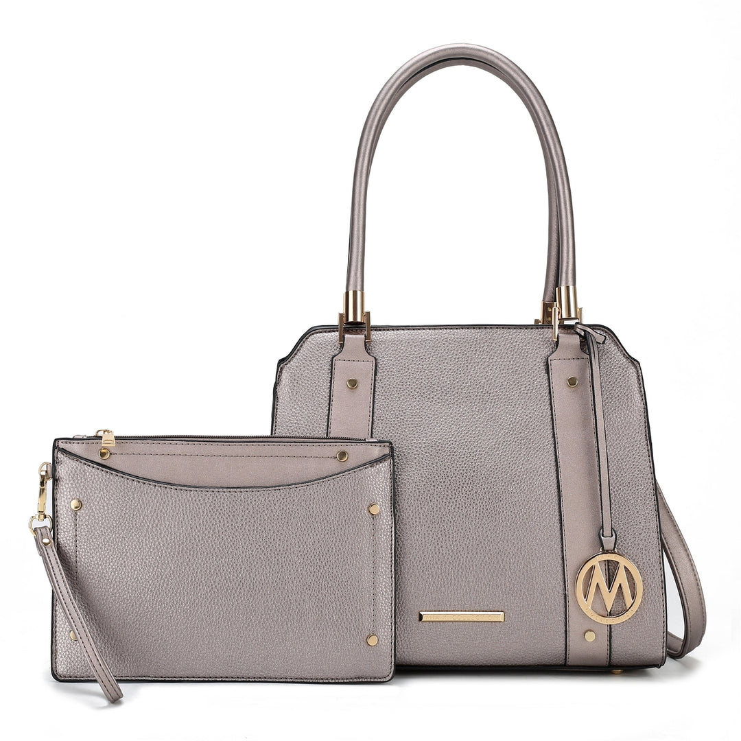 MKFCollection Norah Shoulder Bag and Set - Vegan Leather Designer Handbag Image 9