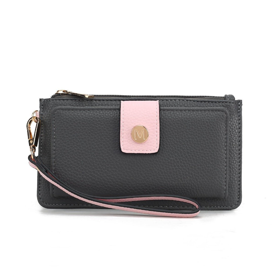 MKFCollection Olympe Wristlet Wallet - Vegan Leather Designer Handbag Image 6