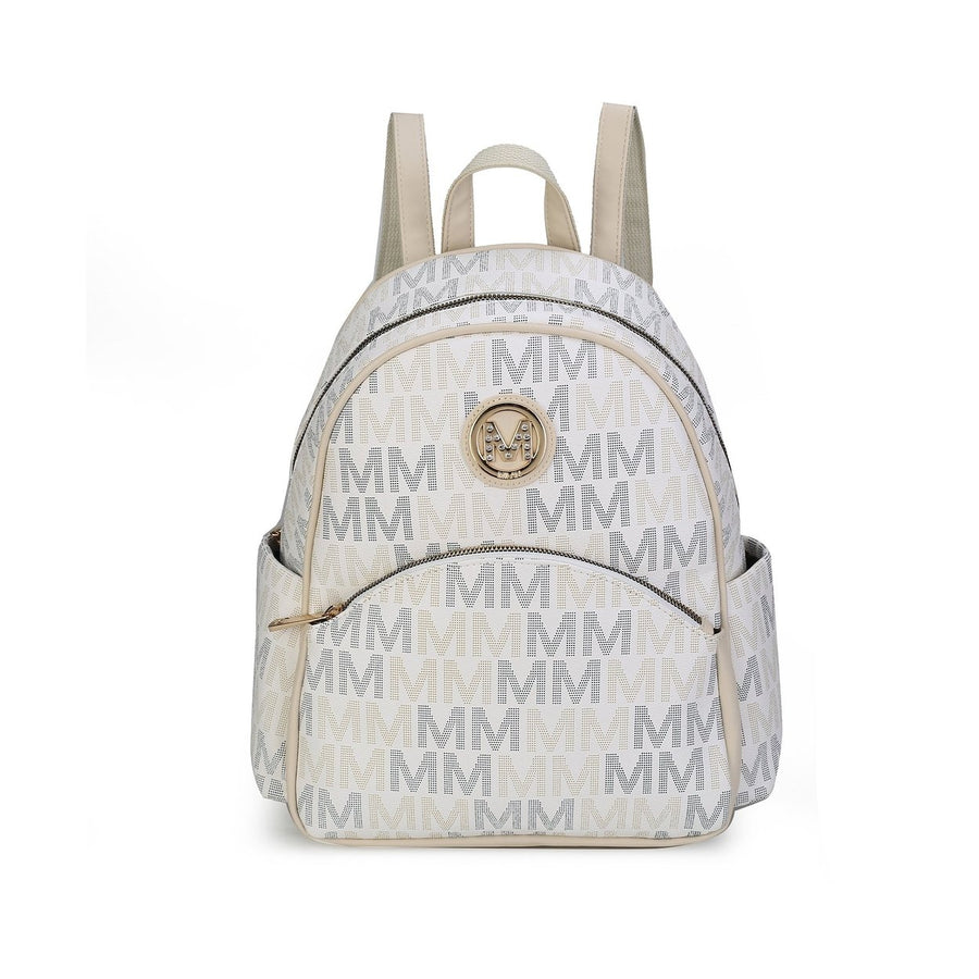 MKFCollection Palmer Signature Backpack - Vegan Leather Designer Handbag Image 1