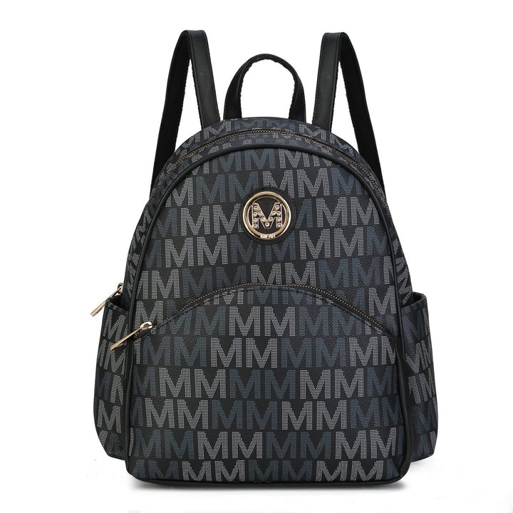 MKFCollection Palmer Signature Backpack - Vegan Leather Designer Handbag Image 7