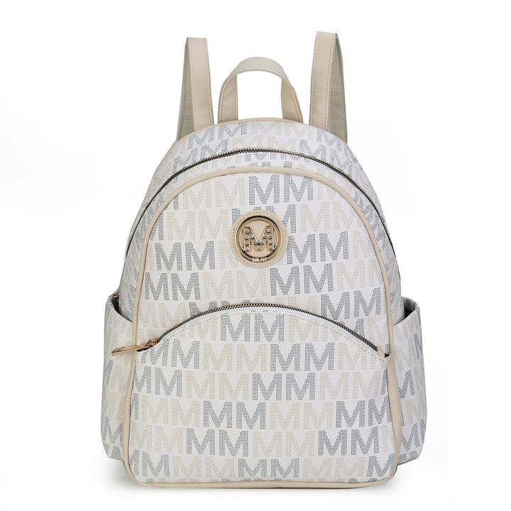 MKFCollection Palmer Signature Backpack - Vegan Leather Designer Handbag Image 12