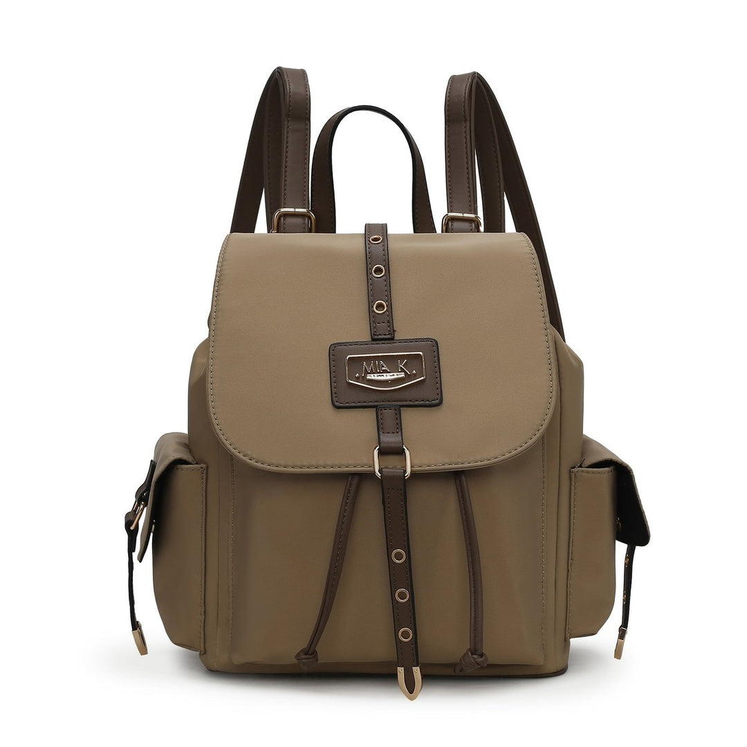 MKFCollection Paula Backpack - Vegan Leather Designer Handbag Image 11