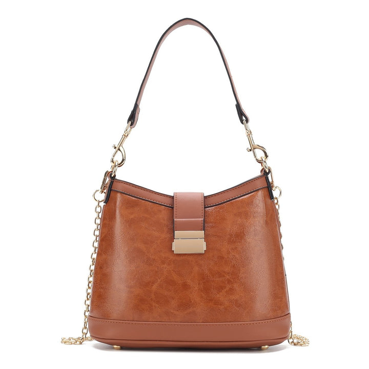 MKFCollection Pilar Shoulder Bag - Vegan Leather Designer Handbag Image 3