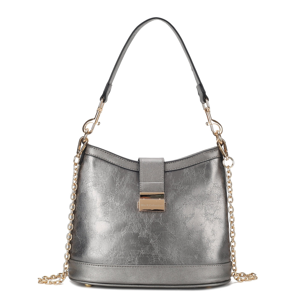 MKFCollection Pilar Shoulder Bag - Vegan Leather Designer Handbag Image 9