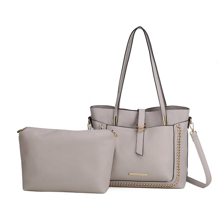 MKFCollection Raya Shoulder Bag and Set - Vegan Leather Designer Handbag Image 6