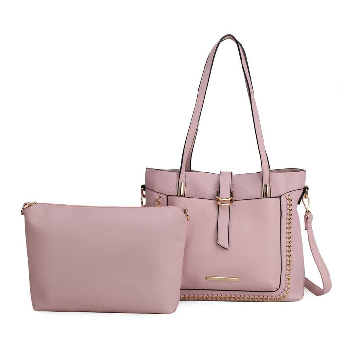 MKFCollection Raya Shoulder Bag and Set - Vegan Leather Designer Handbag Image 9