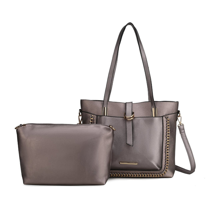 MKFCollection Raya Shoulder Bag and Set - Vegan Leather Designer Handbag Image 10