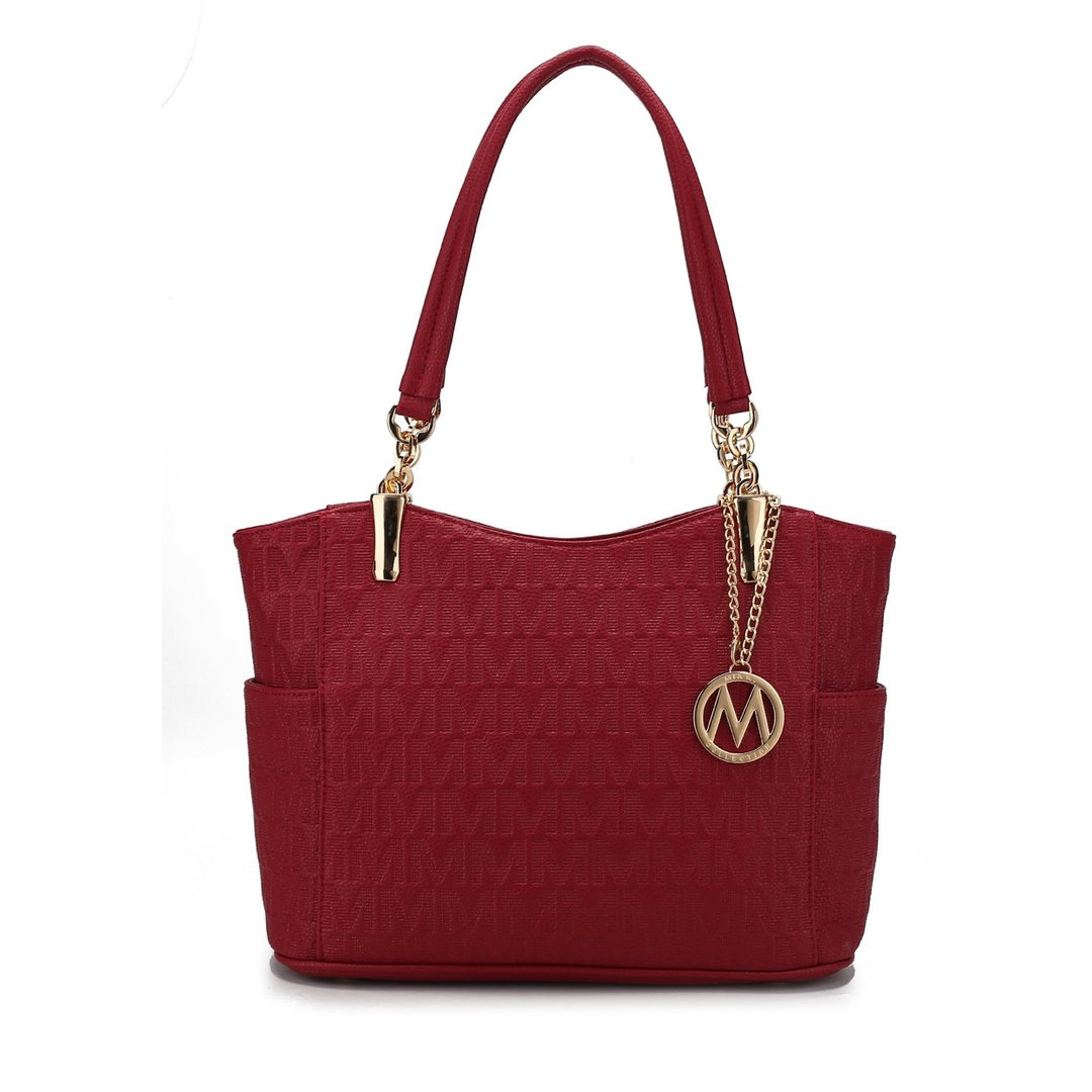 MKFCollection Malika Signature Shoulder Bag - Vegan Leather Designer Handbag Image 11