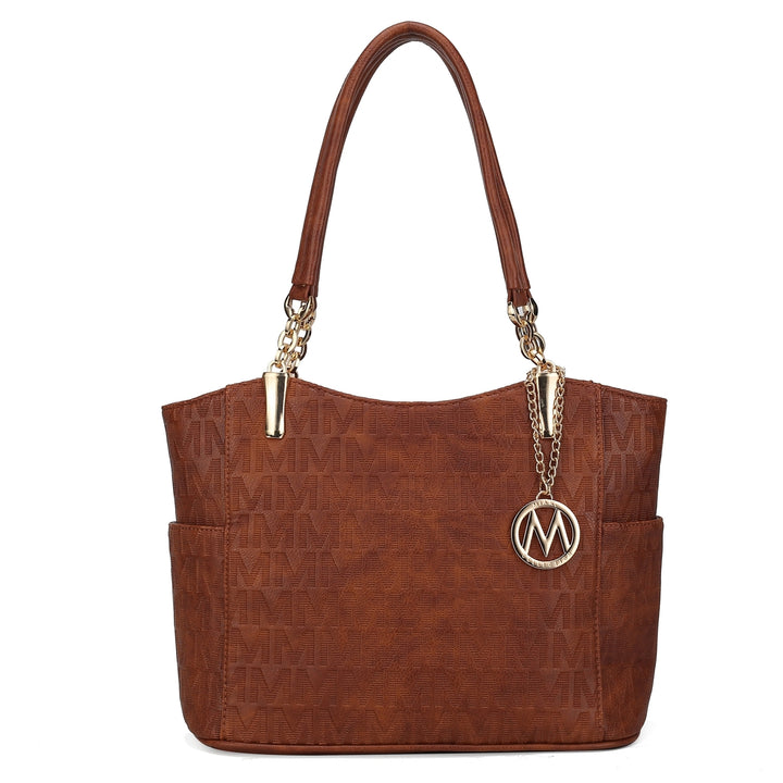 MKFCollection Malika Signature Shoulder Bag - Vegan Leather Designer Handbag Image 12