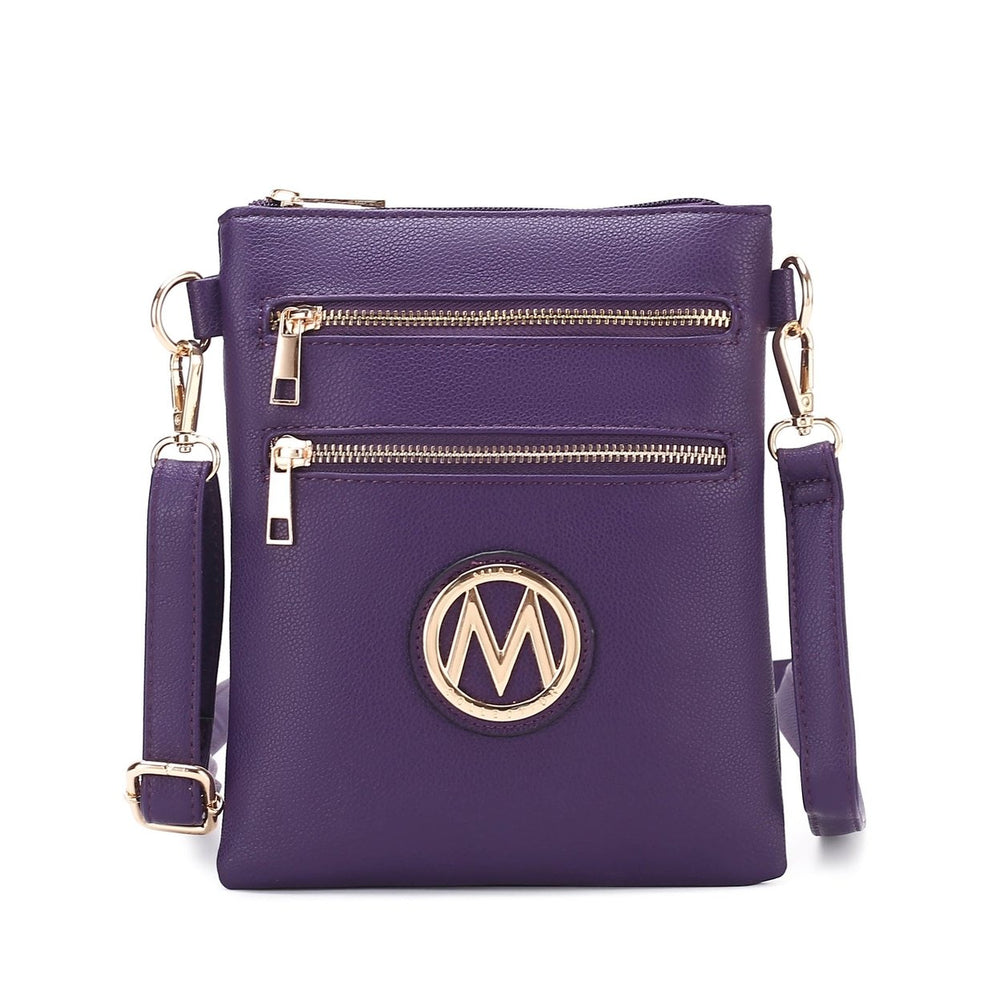 MKFCollection Medina Crossbody Bag - Vegan Leather Designer Handbag Image 2