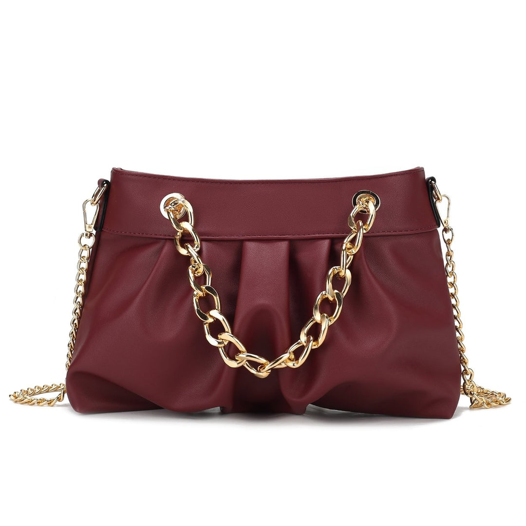 MKFCollection Marvila Shoulder Bag - Vegan Leather Designer Handbag Image 4