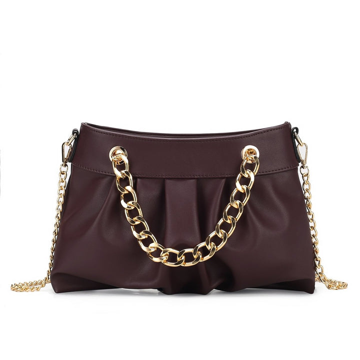 MKFCollection Marvila Shoulder Bag - Vegan Leather Designer Handbag Image 6