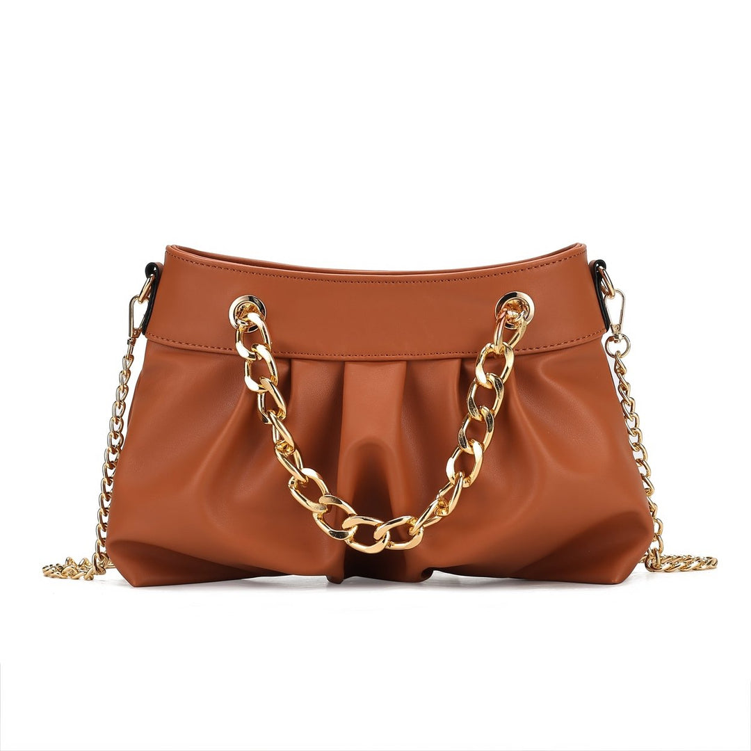 MKFCollection Marvila Shoulder Bag - Vegan Leather Designer Handbag Image 7