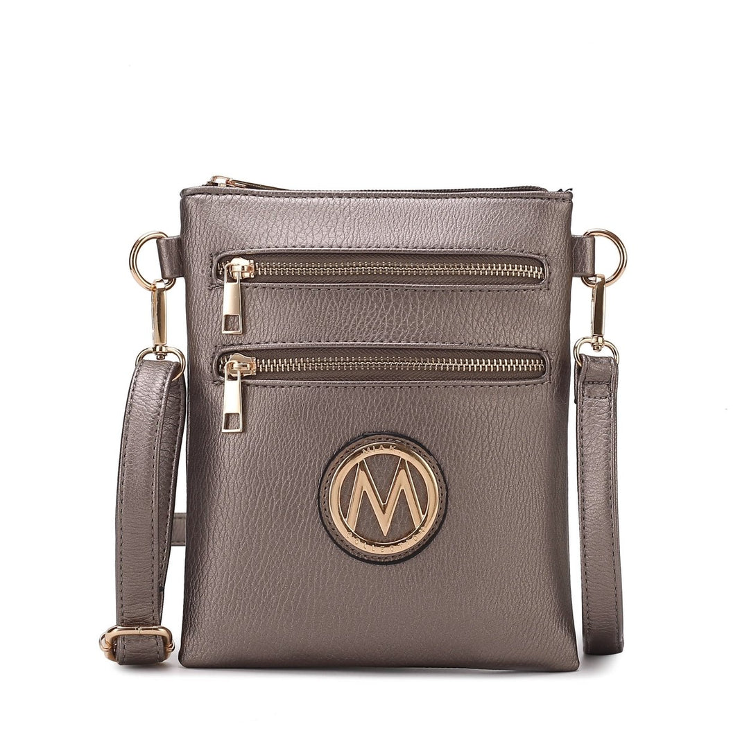 MKFCollection Medina Crossbody Bag - Vegan Leather Designer Handbag Image 9