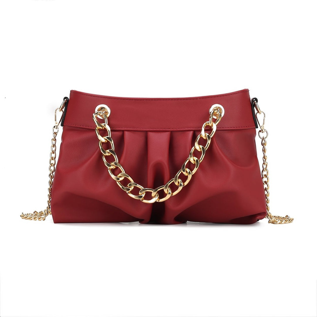 MKFCollection Marvila Shoulder Bag - Vegan Leather Designer Handbag Image 11