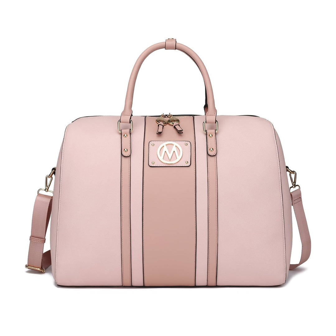 MKFCollection Melissa Weekender Bag - Vegan Leather Designer Handbag Image 1