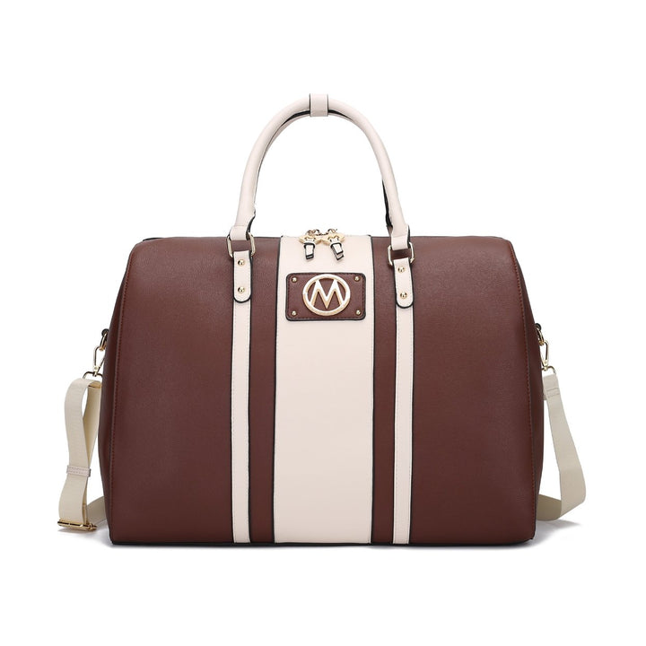 MKFCollection Melissa Weekender Bag - Vegan Leather Designer Handbag Image 4