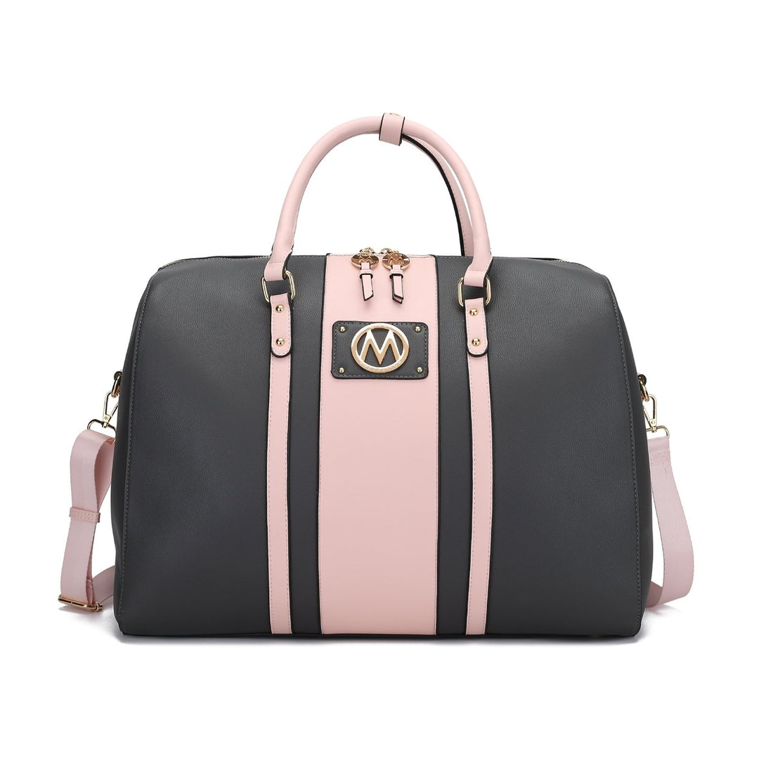 MKFCollection Melissa Weekender Bag - Vegan Leather Designer Handbag Image 1