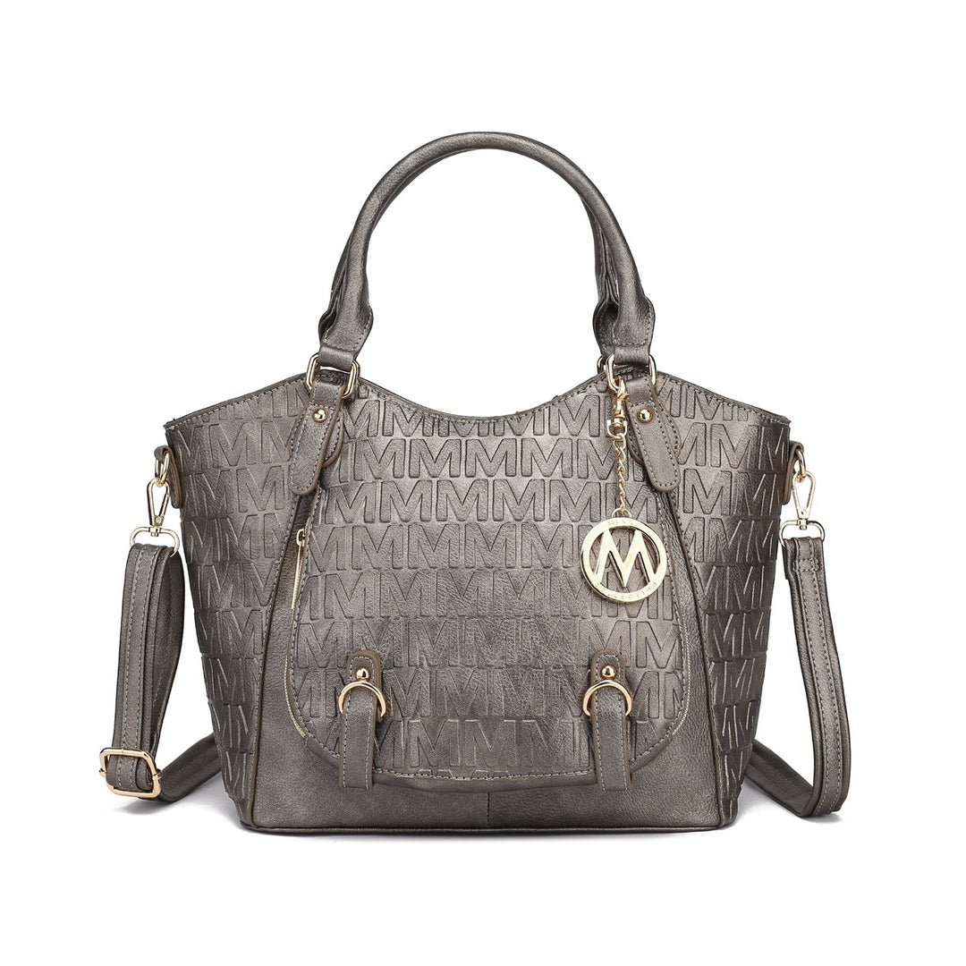 MKFCollection Melissa Signature Tote - Vegan Leather Designer Handbag Image 9