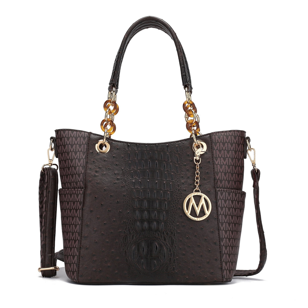 MKFCollection Miriam Signature Tote Bag - Vegan Leather Designer Handbag Image 4