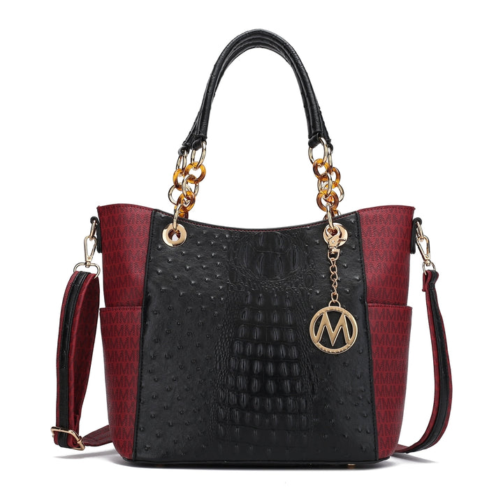 MKFCollection Miriam Signature Tote Bag - Vegan Leather Designer Handbag Image 4