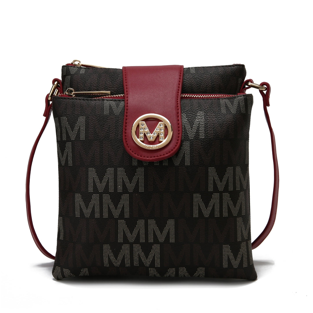 MKFCollection Nadien Signature Crossbody Bag - Vegan Leather Designer Handbag Image 6