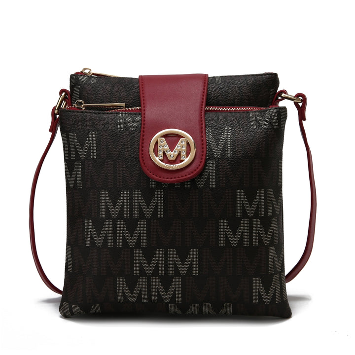 MKFCollection Nadien Signature Crossbody Bag - Vegan Leather Designer Handbag Image 6