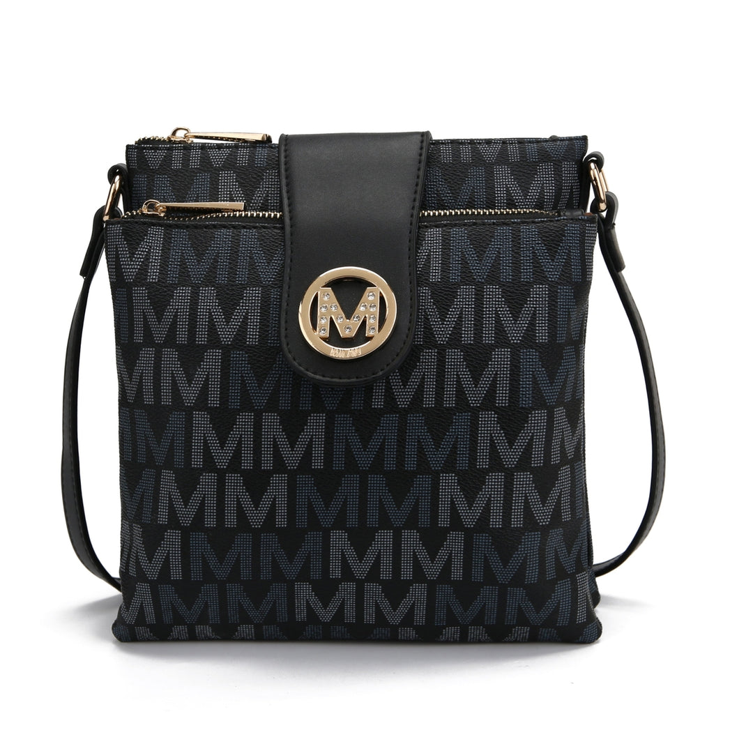 MKFCollection Nadien Signature Crossbody Bag - Vegan Leather Designer Handbag Image 7