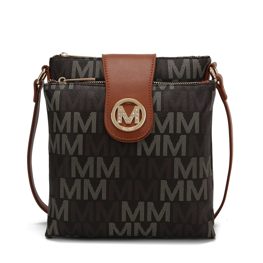 MKFCollection Nadien Signature Crossbody Bag - Vegan Leather Designer Handbag Image 1