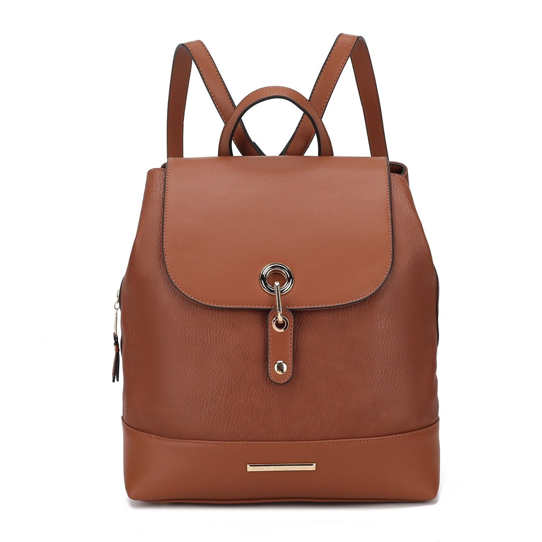 MKFCollection Laura Backpack - Vegan Leather Designer Handbag Image 3