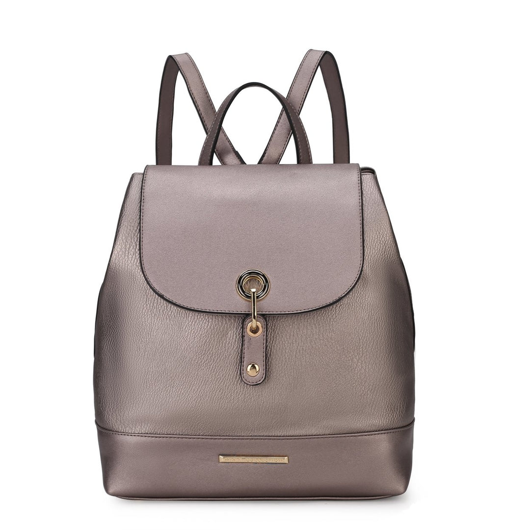 MKFCollection Laura Backpack - Vegan Leather Designer Handbag Image 7