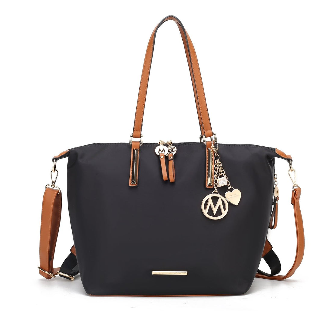 MKFCollection Layla Convertible Weekender - Vegan Leather Designer Handbag Image 4