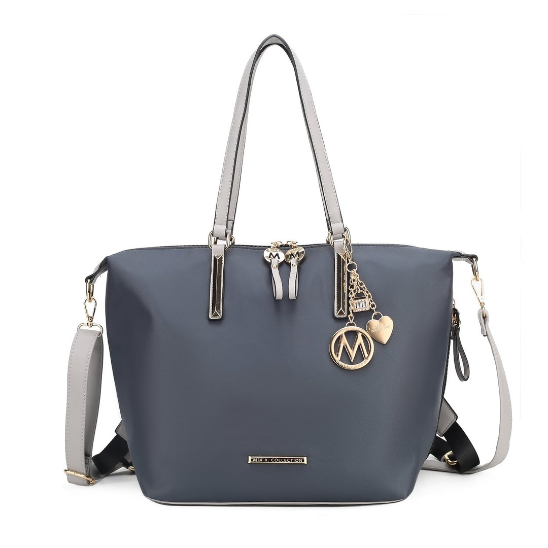 MKFCollection Layla Convertible Weekender - Vegan Leather Designer Handbag Image 8