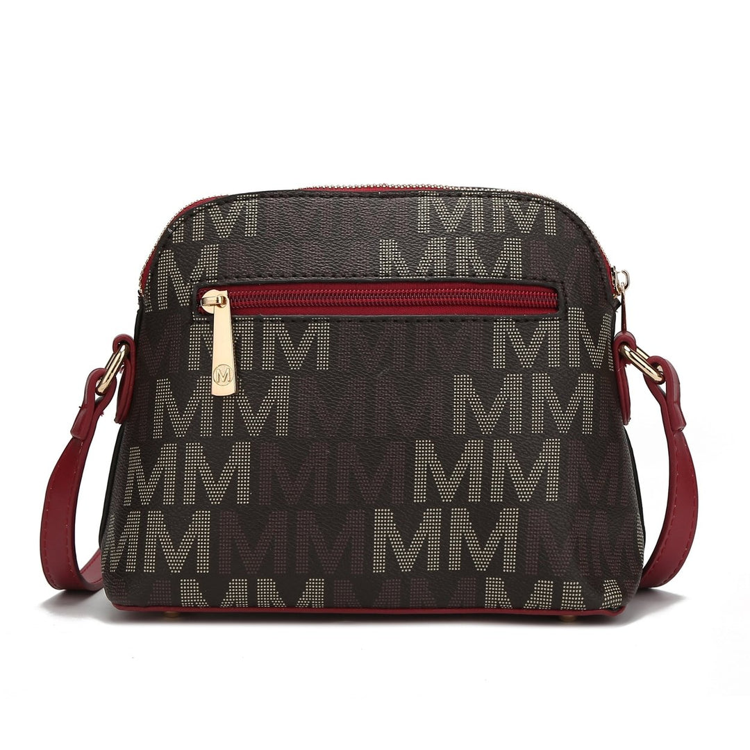 MKFCollection Leanna Signature Crossbody Bag - Vegan Leather Designer Handbag Image 3