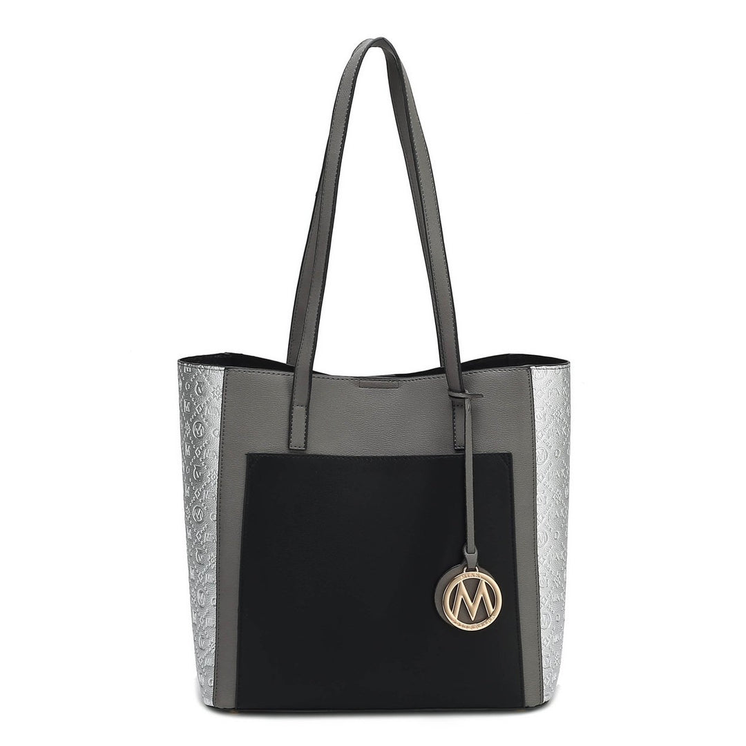 MKFCollection Leah Tote Bag - Vegan Leather Designer Handbag Image 2