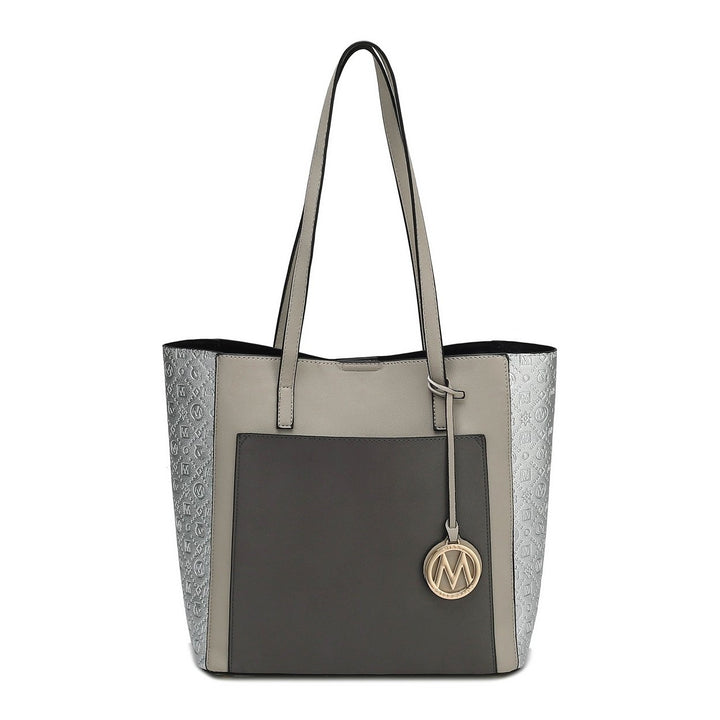 MKFCollection Leah Tote Bag - Vegan Leather Designer Handbag Image 4