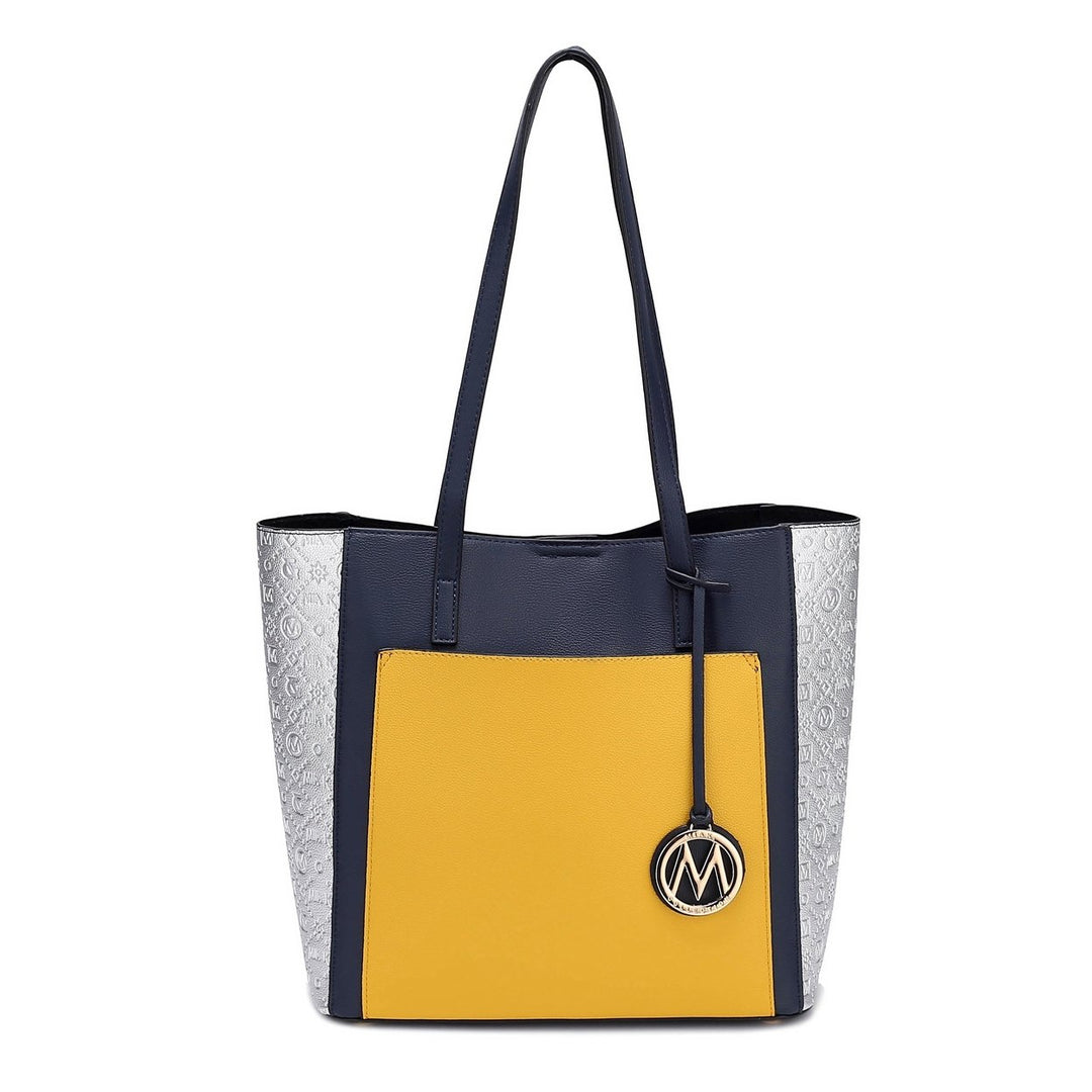 MKFCollection Leah Tote Bag - Vegan Leather Designer Handbag Image 4