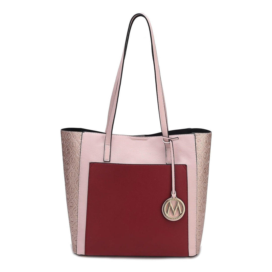 MKFCollection Leah Tote Bag - Vegan Leather Designer Handbag Image 1