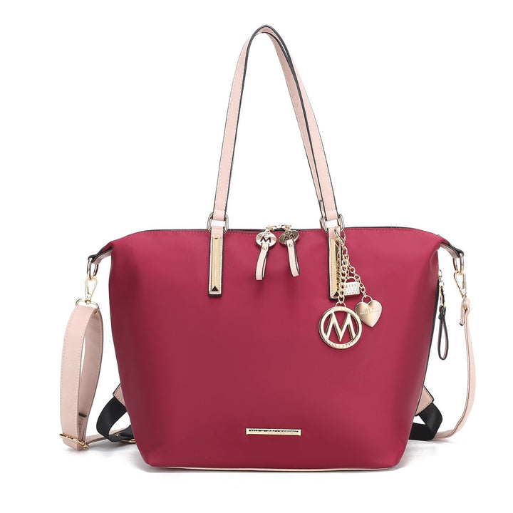 MKFCollection Layla Convertible Weekender - Vegan Leather Designer Handbag Image 11