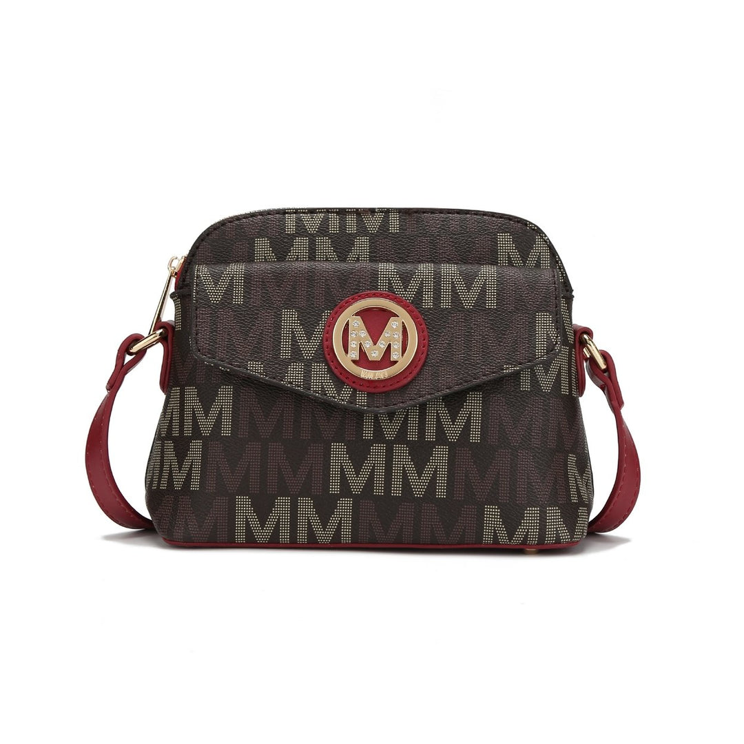 MKFCollection Leanna Signature Crossbody Bag - Vegan Leather Designer Handbag Image 6