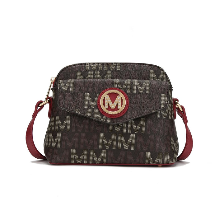 MKFCollection Leanna Signature Crossbody Bag - Vegan Leather Designer Handbag Image 6