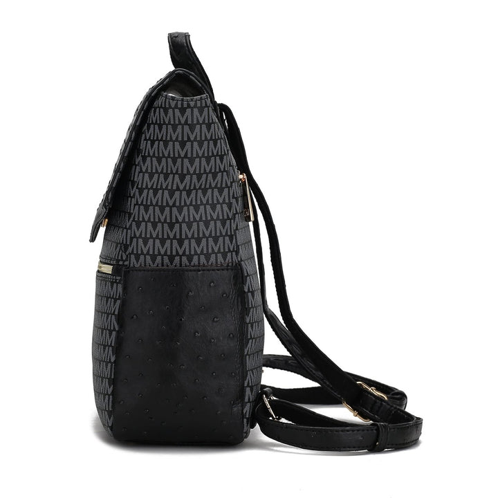 MKFCollection Leidy Signature Backpack - Vegan Leather Designer Handbag Image 4