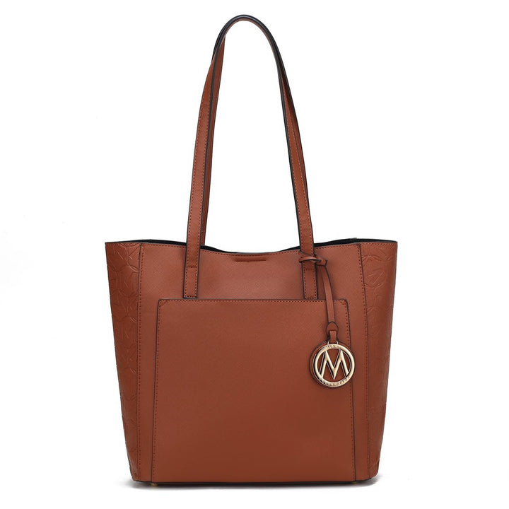 MKFCollection Leah Tote Bag - Vegan Leather Designer Handbag Image 10