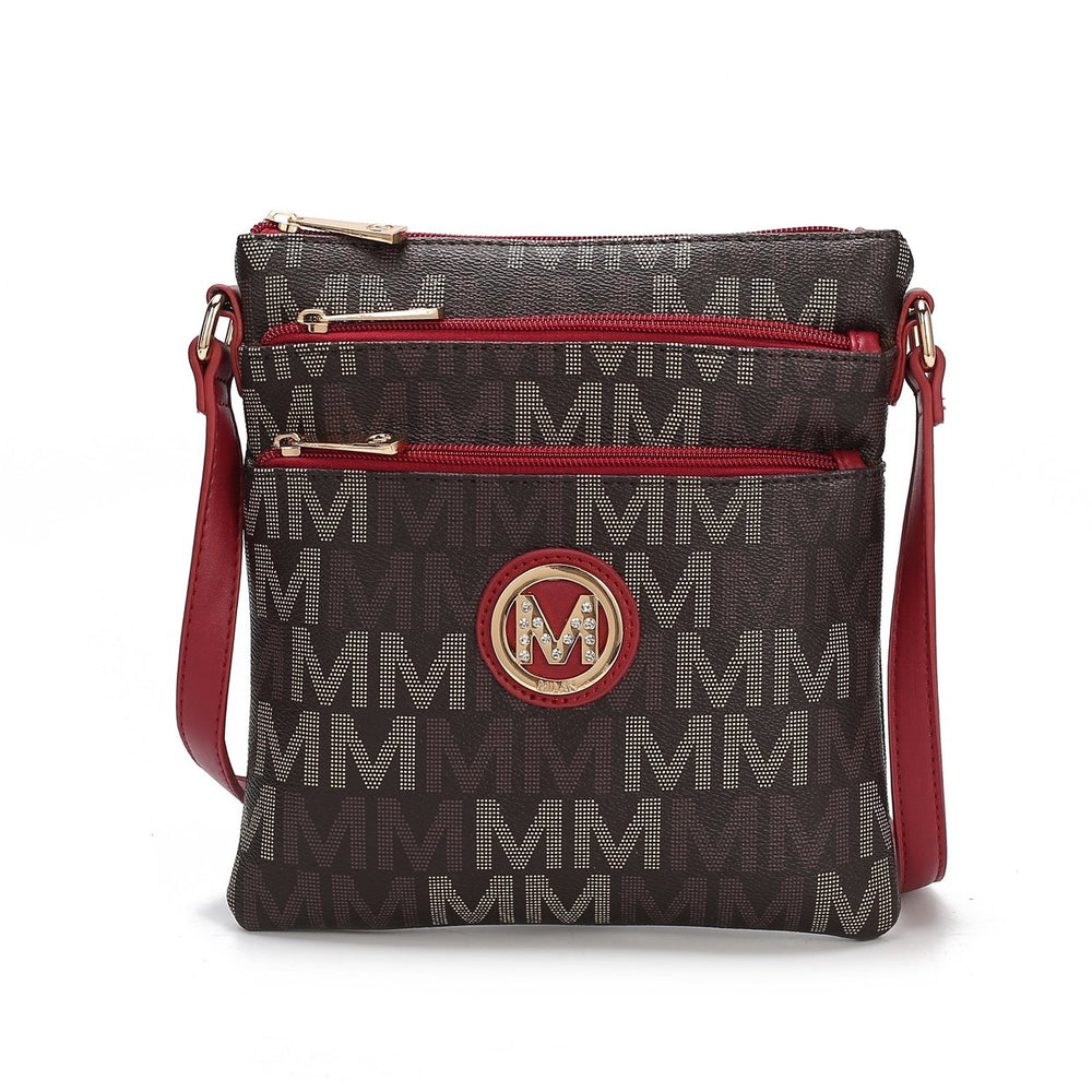 MKFCollection Lemuel Signature Crossbody Bag - Vegan Leather Designer Handbag Image 2