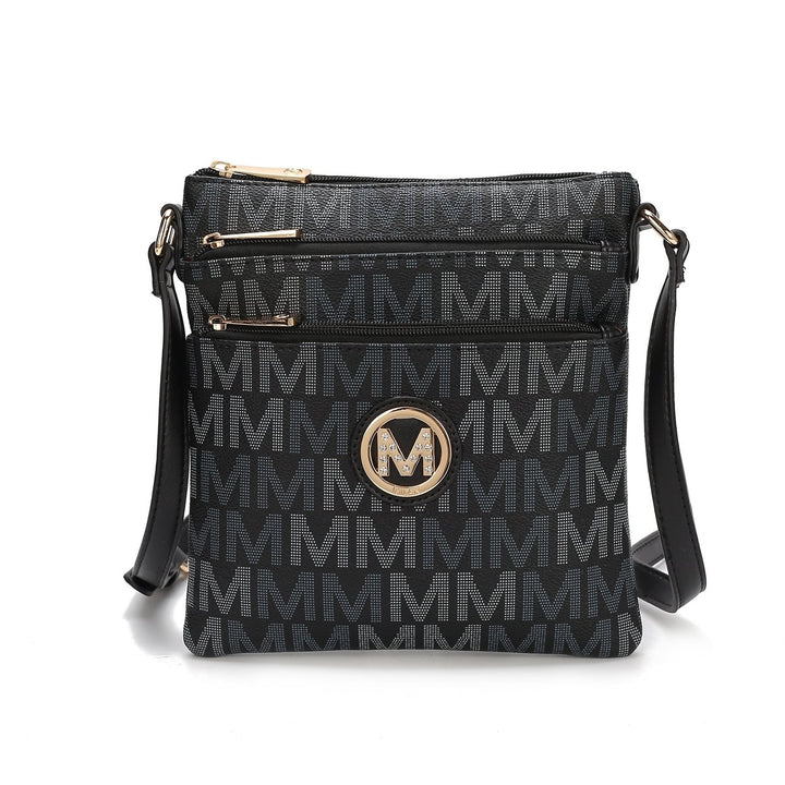 MKFCollection Lemuel Signature Crossbody Bag - Vegan Leather Designer Handbag Image 3