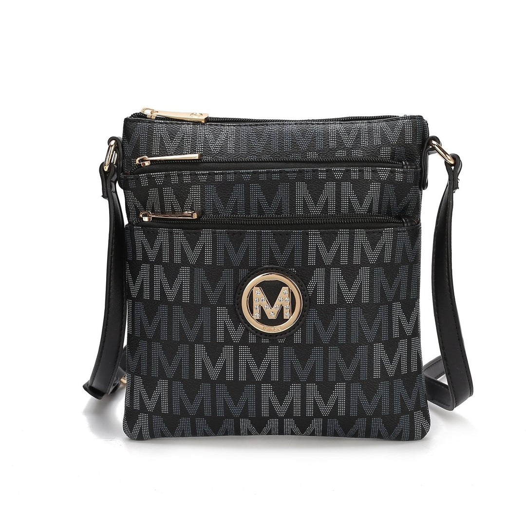 MKFCollection Lemuel Signature Crossbody Bag - Vegan Leather Designer Handbag Image 1