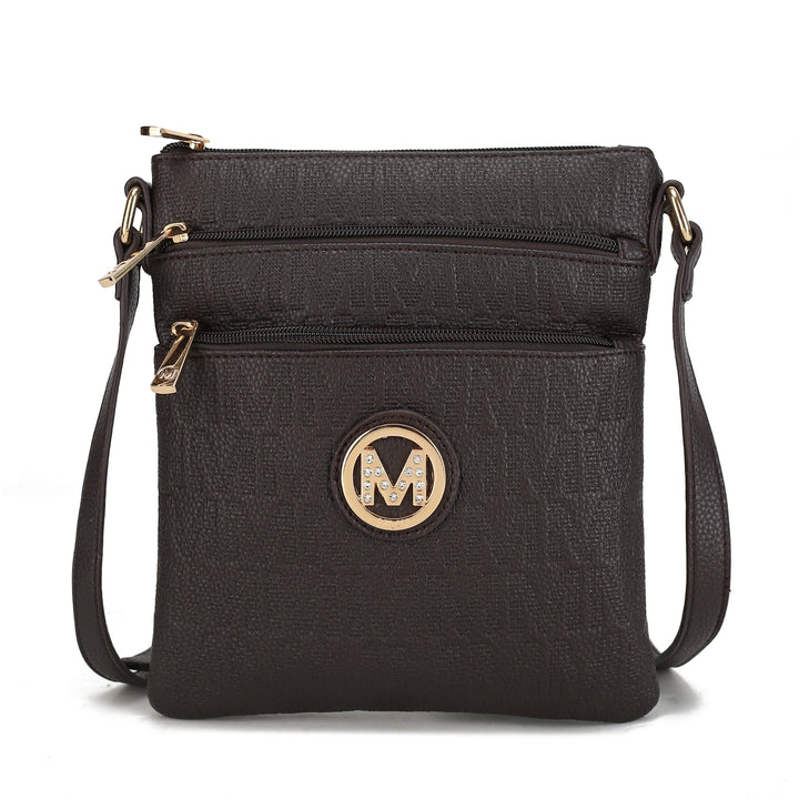 MKFCollection Lennit Signature Crossbody Bag - Vegan Leather Designer Handbag Image 4