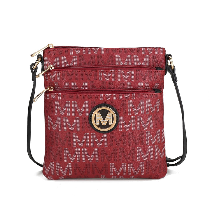 MKFCollection Lemuel Signature Crossbody Bag - Vegan Leather Designer Handbag Image 8